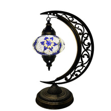 Load image into Gallery viewer, Zoe Boho Handcrafted Moon Large Mosaic Lamp