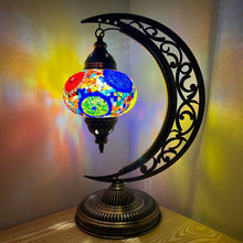 Load image into Gallery viewer, Arsenio Boho Handcrafted Moon Large Mosaic Lamp