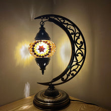 Load image into Gallery viewer, Ariadne Boho Handcrafted Moon Medium Mosaic Lamp