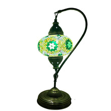 Load image into Gallery viewer, Artemus Boho Handcrafted Large Swan Neck Mosaic Table Lamp