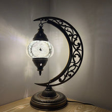 Load image into Gallery viewer, Griffin Boho Handcrafted Moon Medium Mosaic Lamp