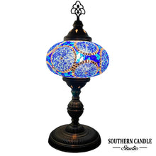 Load image into Gallery viewer, Blue Dreams Handcrafted Premium Mosaic Table Lamps