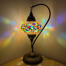 Load image into Gallery viewer, Ceres Boho Handcrafted Large Swan Neck Mosaic Table Lamp