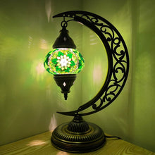 Load image into Gallery viewer, Rhea Boho Handcrafted Moon Medium Mosaic Lamp