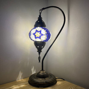 Cirea Handcrafted Mosaic Table Lamp - Medium Swan Neck