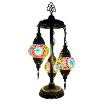 Load image into Gallery viewer, Aphrodite Boho Handcrafted 3 Tiered Mosaic Table Lamp