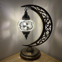 Load image into Gallery viewer, Berenice Boho Handcrafted Moon Large Mosaic Lamp