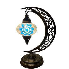 Load image into Gallery viewer, Calista Boho Handcrafted Moon Large Mosaic Lamp