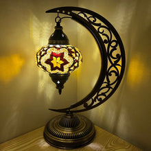 Load image into Gallery viewer, Cynthia Boho Handcrafted Moon Large Mosaic Lamp