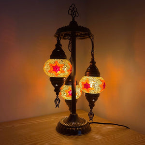 Thenereids Boho Handcrafted 3 Tiered Mosaic Table Lamp