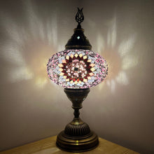 Load image into Gallery viewer, Purple Sunflower Handcrafted Mosaic Large Table Lamp