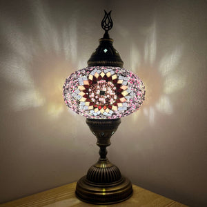 Purple Sunflower Handcrafted Mosaic Large Table Lamp