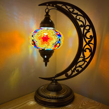 Load image into Gallery viewer, Jacinta Boho Handcrafted Moon Large Mosaic Lamp