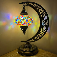 Load image into Gallery viewer, Khloe Boho Handcrafted Moon Large Mosaic Lamp