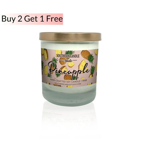 Pineapple Soy Wax Candle 11 oz. - Southern Candle Studio