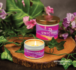 Unicorn Soy Wax Candle 11 oz. - Southern Candle Studio