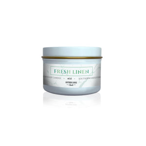 Fresh Linen Soy Wax Candle 4 oz. - Southern Candle Studio