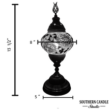 Load image into Gallery viewer, Sapphire Stream Boho Medium Mosaic Table Lamp