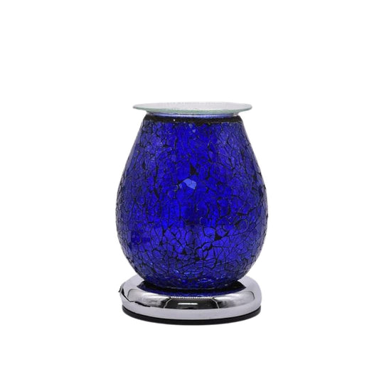 Fragrance Warmer Mosaic Touch Lamps-Oval Dark Blue - Southern Candle Studio