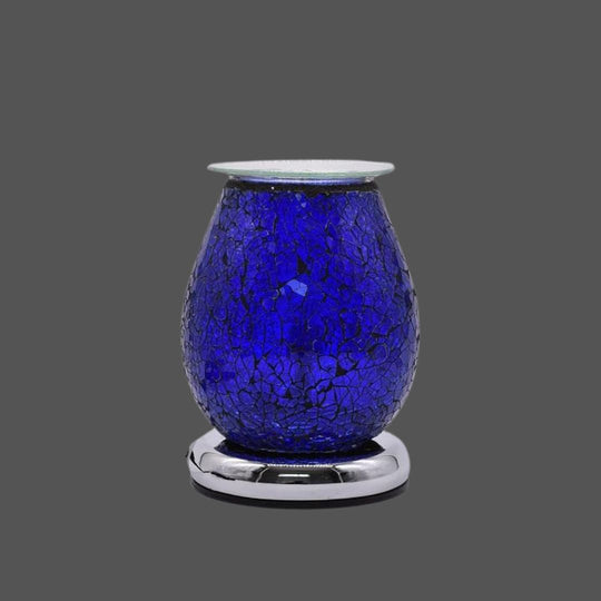 Fragrance Warmer Mosaic Touch Lamps-Oval Dark Blue - Southern Candle Studio