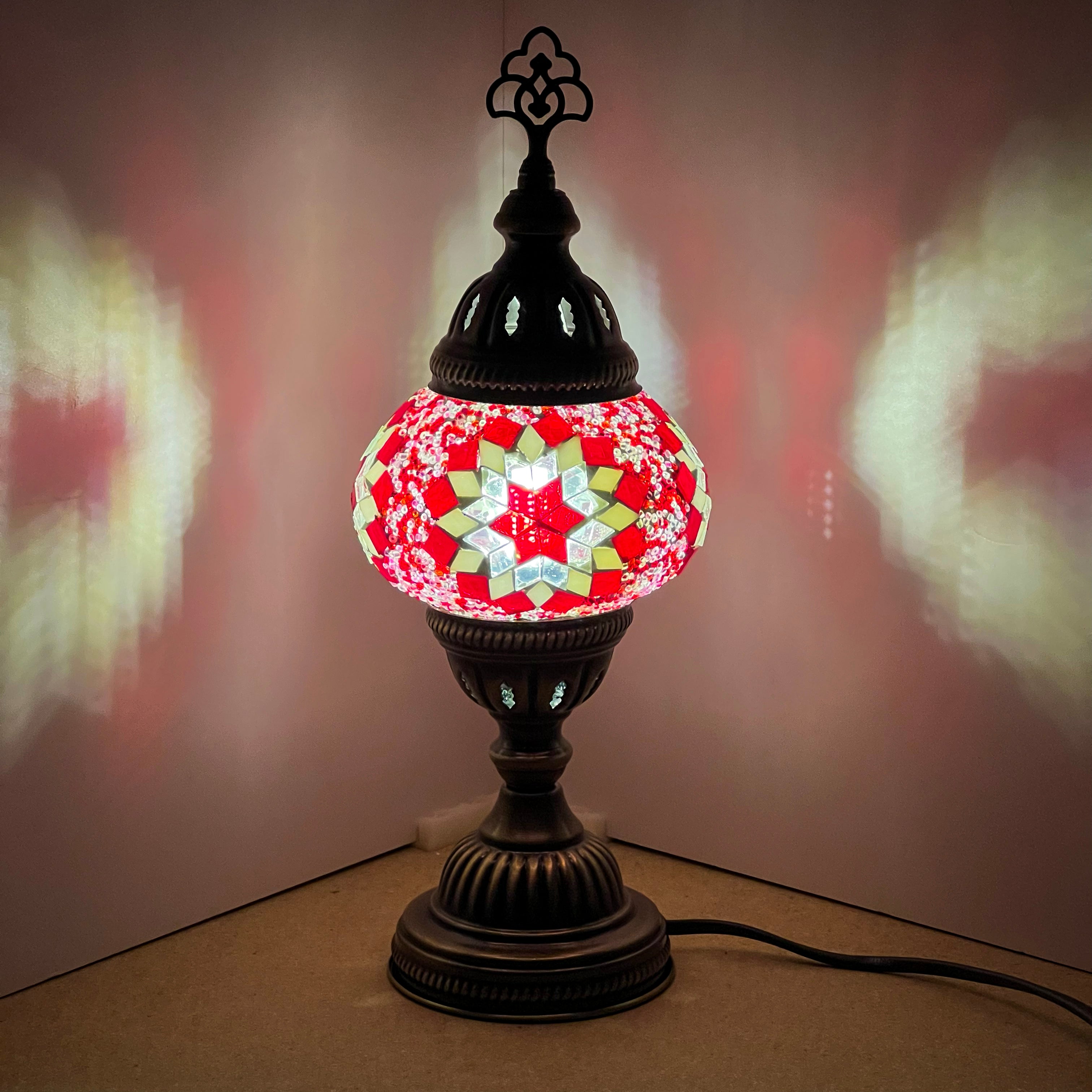 Mosaic Turkish Lamp Red Medium, Table offers Lamps