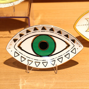 Eye Shaped Protection Trinket Dish - Green