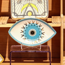 Load image into Gallery viewer, Eye Shaped Protection Trinket Dish - Blue