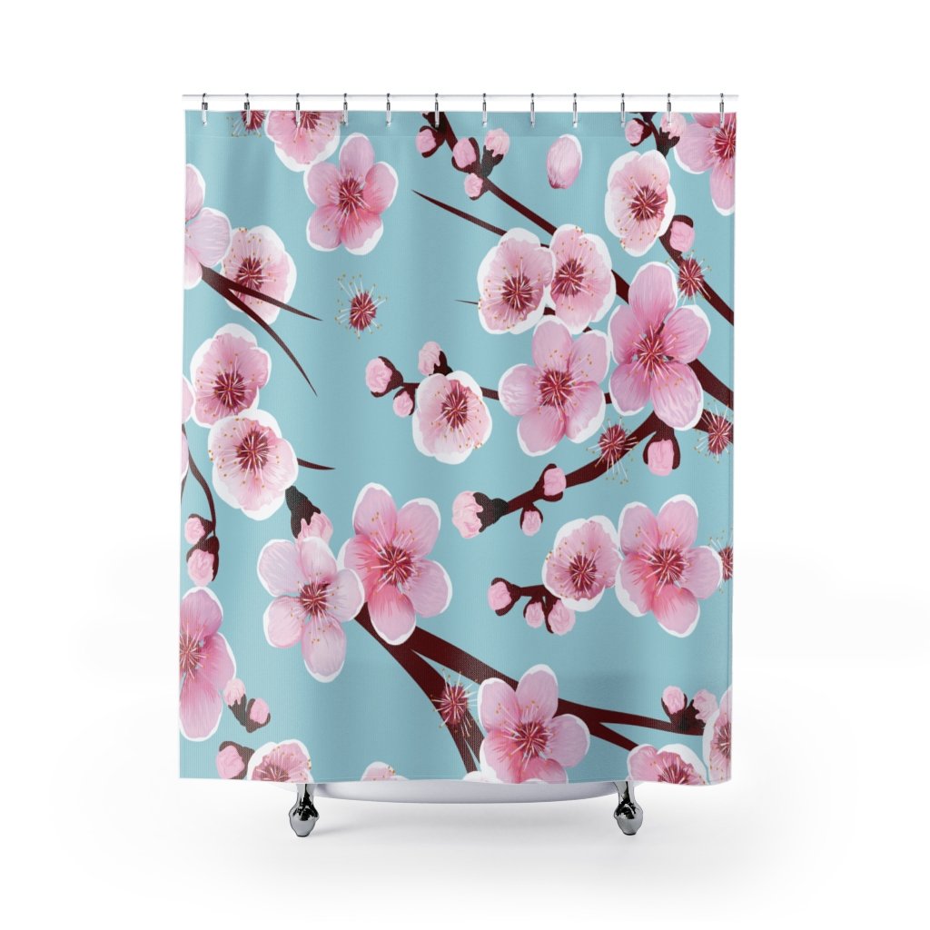 Japanese Cherry Blossom Shower Curtains - Southern Candle Studio