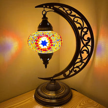 Load image into Gallery viewer, Nicole Boho Handcrafted Moon Large Mosaic Lamp