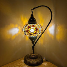 Load image into Gallery viewer, Pandora Boho Handcrafted Large Swan Neck Mosaic Table Lamp