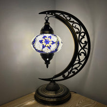 Load image into Gallery viewer, Zoe Boho Handcrafted Moon Large Mosaic Lamp