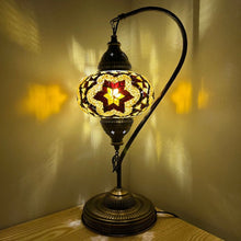Load image into Gallery viewer, Phoenix Boho Handcrafted Large Swan Neck Mosaic Table Lamp
