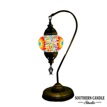 Load image into Gallery viewer, Maya Handcrafted Mosaic Table Lamp-Medium Swan Neck