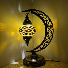 Load image into Gallery viewer, Ajax Boho Handcrafted Moon Medium Mosaic Lamp