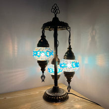 Load image into Gallery viewer, Thallo Boho Handcrafted 3 Tiered Mosaic Table Lamp
