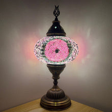 Load image into Gallery viewer, Pink Sunflower Handcrafted Mosaic Large Table Lamp