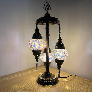 Bellona Boho Handcrafted 3 Tiered Mosaic Table Lamp