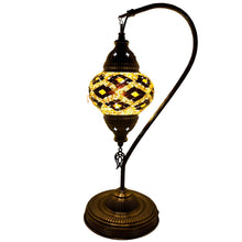 Load image into Gallery viewer, Aeriana Handcrafted Mosaic Table Lamp - Medium Swan Neck