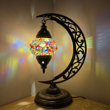 Load image into Gallery viewer, Adonis Boho Handcrafted Moon Medium Mosaic Lamp