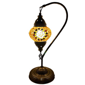Callie Handcrafted Mosaic Table Lamp - Medium Swan Neck