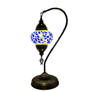 Janisa Handcrafted Mosaic Table Lamp - Medium Swan Neck