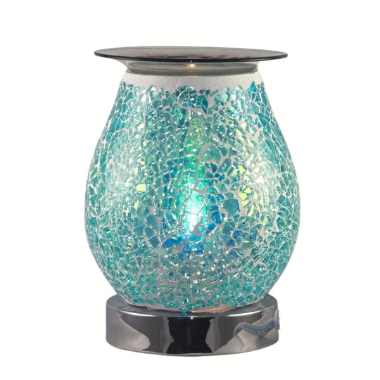 Fragrance Warmer Mosaic Touch Lamps-Oval Blue - Southern Candle Studio