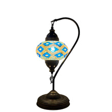 Load image into Gallery viewer, Procne Boho Handcrafted Large Swan Neck Mosaic Table Lamp