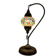 Load image into Gallery viewer, Danea Handcrafted Mosaic Table Lamp- Medium Swan Neck