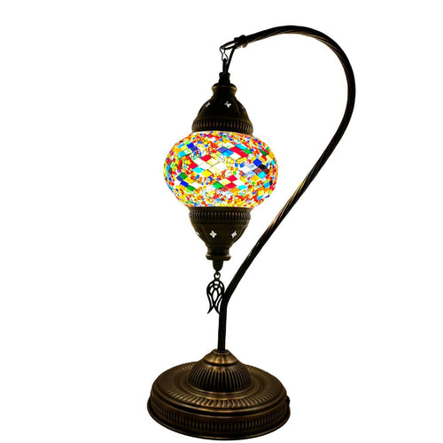 Danea Handcrafted Mosaic Table Lamp- Medium Swan Neck