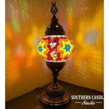 Load image into Gallery viewer, Smyrna Boho Handcrafted Medium Mosaic Table Lamp