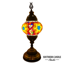 Load image into Gallery viewer, Smyrna Boho Handcrafted Medium Mosaic Table Lamp