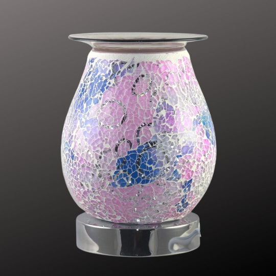 Fragrance Warmer Mosaic Touch Lamps-Oval Pink - Southern Candle Studio
