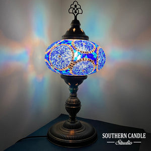 Blue Dreams Handcrafted Premium Mosaic Table Lamps