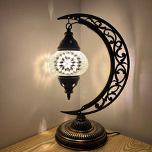 Load image into Gallery viewer, Hera Boho Handcrafted Moon Medium Mosaic Lamp
